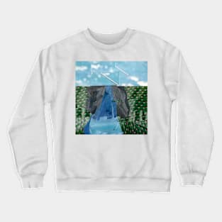 Waterfall and a Field Crewneck Sweatshirt